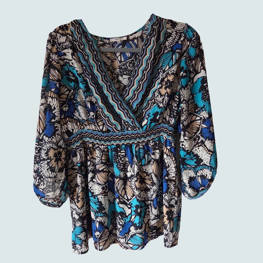 Nicola Blouse - Vibrant Floral Pattern